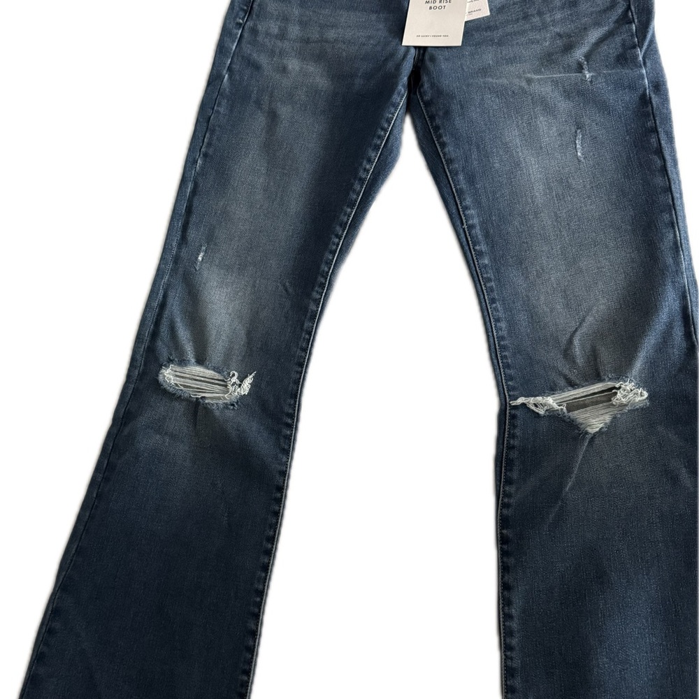 Lucky Brand Blue Boot Cut Jeans with Distressing